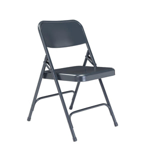 Premium All-Steel Double Hinge Folding Chair (Carton of 4)-Chairs-Char Blue-