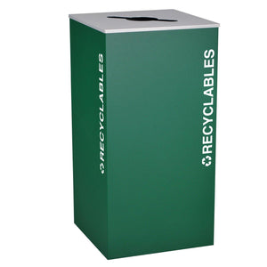 Kaleidoscope Collection 36 Gallon Square Indoor Recycling Receptacle