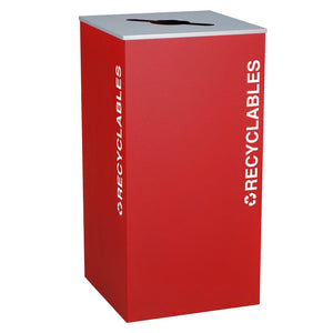 Kaleidoscope Collection 36 Gallon Square Indoor Recycling Receptacle