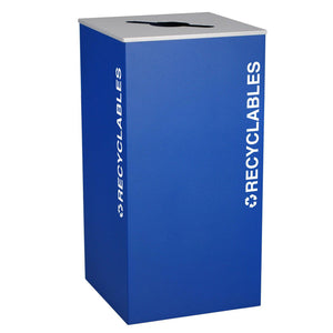 Kaleidoscope Collection 36 Gallon Square Indoor Recycling Receptacle