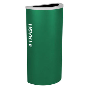 Kaleidoscope Collection 8 Gallon Half Round Indoor Recycling Receptacle