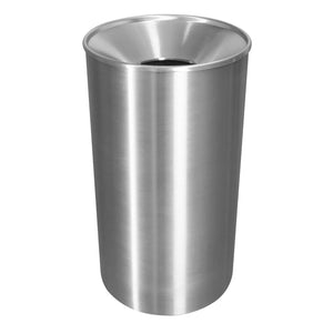 Premier Series 33 Gallon Steel Indoor Waste Receptacle, Stainless Steel Finish
