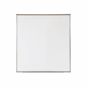 Proma Magnetic Porcelain Projection Whiteboard/Markerboard with Maprail, 4' H x 4' W