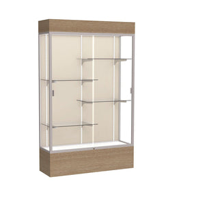 Reliant Series Lighted Floor Display Case, 48"W x 80"H x 16"D