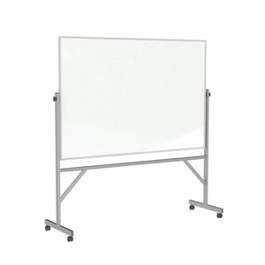 Reversible Magnetic Porcelain Whiteboard with Aluminum Frame-Boards-4'H x 6'W-