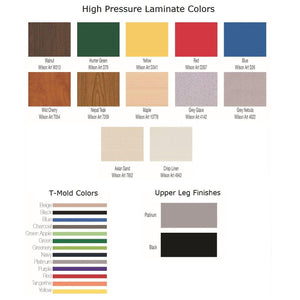 Workhorse Series Adjustable Height Activity Table with High-Pressure Laminate Top, 48" x 72" Kidney