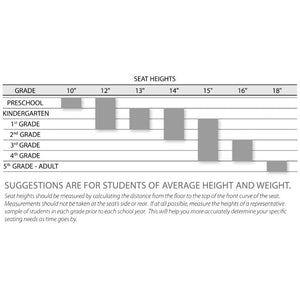 Ovation Contemporary Classroom Chair with Casters, 18" Seat Height