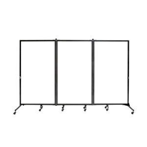 Screenflex White Board Room Divider, 6' 2" High-Partitions & Display Panels-3 Panels (10' 0" L)-