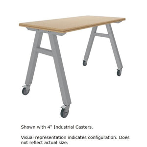 A-Frame Series Mobile Table, ShopTop, 60" W x 42" D x 36" H