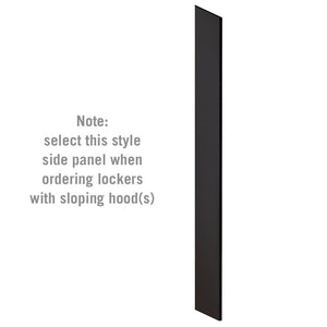 Side Panel for 6' High x 15" Deep Designer Wood Lockers with Sloping Hoods-Lockers-Black-