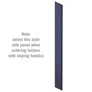 Side Panel for 6' High x 15" Deep Designer Wood Lockers with Sloping Hoods-Lockers-Blue-