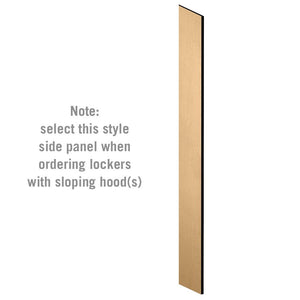 Side Panel for 6' High x 15" Deep Designer Wood Lockers with Sloping Hoods-Lockers-Maple-