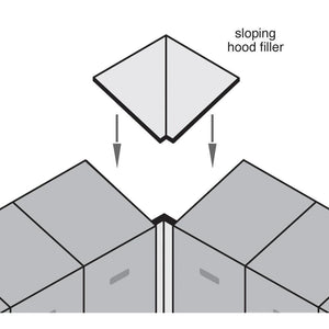 Sloping Hood Corner Filler for 15" Deep Designer Wood Lockers-Lockers-