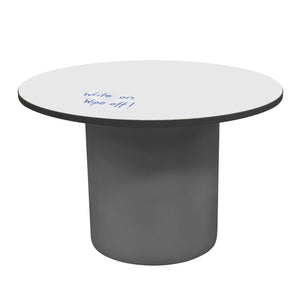 Sonik™ Soft Seating 48" Round Table with Markerboard Top-Soft Seating-29"-Markerboard/Black-Charcoal