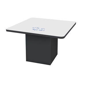 Sonik™ Soft Seating 48" Square Table with Markerboard Top and Power/Data Supply-Soft Seating-29"-Markerboard/Black-Ebony