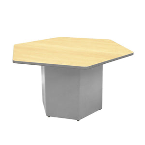 Sonik™ Soft Seating Hexagon Table-Soft Seating-29"-Fusion Maple/Gray-Frost