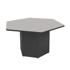 Sonik™ Soft Seating Hexagon Table-Soft Seating-29"-Gray Nebula/Black-Ebony