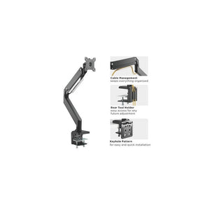 Summit Heavy-Duty Single Monitor Arm for Esports Gaming Desks and Shoutcaster Stations, FREE SHIPPING