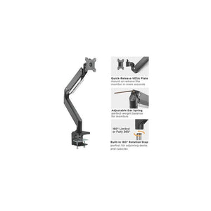 Summit Heavy-Duty Single Monitor Arm for Esports Gaming Desks and Shoutcaster Stations, FREE SHIPPING