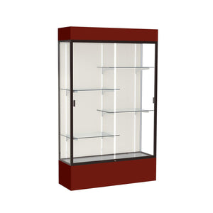 Spirit Series Lighted Floor Display Case, 48"W x 80"H x 16"D