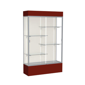 Spirit Series Lighted Floor Display Case, 48"W x 80"H x 16"D