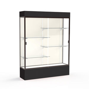 Spirit Series Lighted Floor Display Case, 60"W x 80"H x 16"D