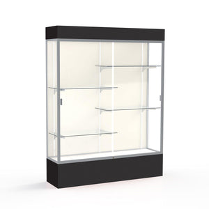 Spirit Series Lighted Floor Display Case, 60"W x 80"H x 16"D