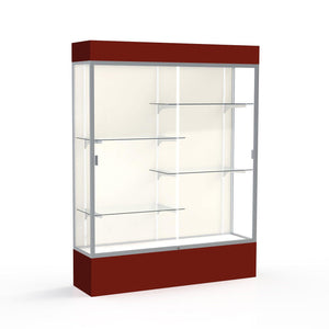 Spirit Series Lighted Floor Display Case, 60"W x 80"H x 16"D