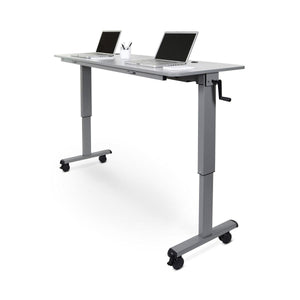 60" Adjustable Flip-Top Nesting Table with Crank Handle