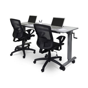 72" Adjustable Flip-Top Nesting Table with Crank Handle