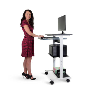 Three-Shelf Adjustable Stand Up Workstation