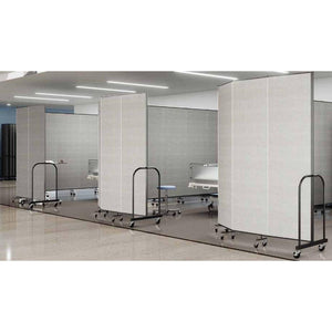 Screenflex FREEstanding Vinyl Portable Partition - 5'H x 16' 9"L - 9 Panels