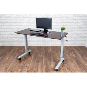 High Speed Crank Adjustable Stand Up Desk, 60" W