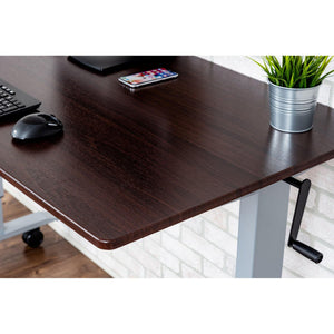 High Speed Crank Adjustable Stand Up Desk, 60" W