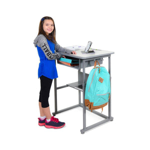 Manual Adjustable Sit/Stand Student Desk