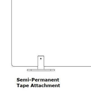 Frosted Thermoplastic Partition & Cubicle Extender with Tape Attachment, 24"H x 59"W