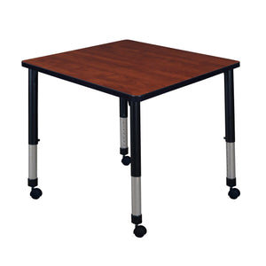 Kee 30" Square Height Adjustable Mobile  Classroom Activity Table