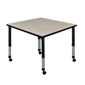 Kee 36" Square Height Adjustable Mobile Classroom Activity Table