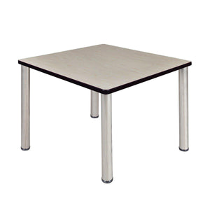 Kee 36" Square Post-Leg Breakroom Table, 29" Dining Height