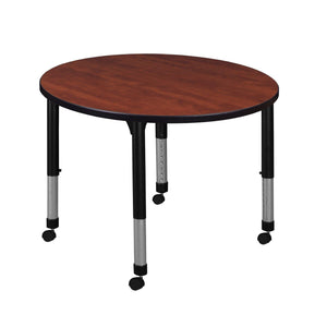 Kee 36" Round Height Adjustable Mobile Classroom Activity Table