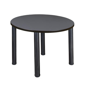 Kee 36" Round Post-Leg Breakroom Table, 29" Dining Height