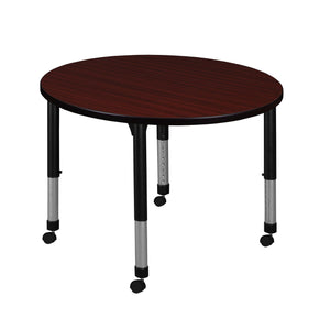 Kee 36" Round Height Adjustable Mobile Classroom Activity Table