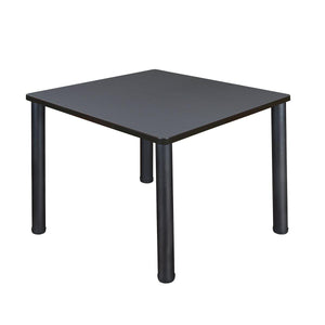 Kee 42" Square Post-Leg Breakroom Table, 29" Dining Height