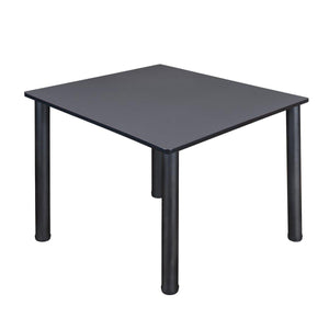 Kee 48" Square Post-Leg Breakroom Table, 29" Dining Height