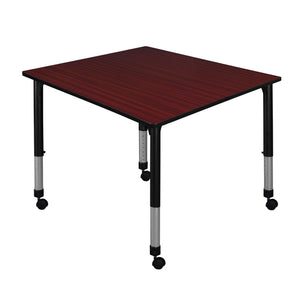 Kee 48" Square Height Adjustable Mobile Classroom Activity Table
