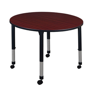 Kee 48" Round Height Adjustable  Mobile Classroom Activity Table