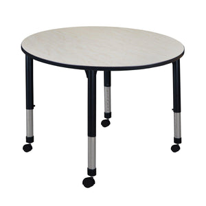 Kee 48" Round Height Adjustable  Mobile Classroom Activity Table