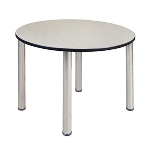 Kee 48" Round Post-Leg Breakroom Table, 29" Dining Height