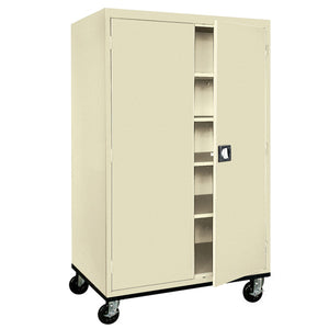 Transport Series Storage Cabinet, 46 x 24 x 72, Putty