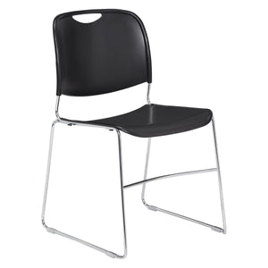 Ultra-Compact Plastic Stack Chair-Chairs-Black-